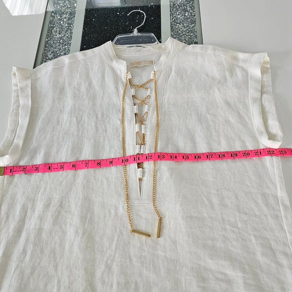 MICHAEL KORS Linen Top - with Chain Detail - Picture 13 of 15